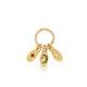 Lucia stone pendant with carved Star and ruby center stone in 14K yellow gold  on charm holder with other charms (sold separately)