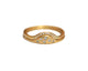 Sun Ring set in 14K yellow gold and white diamonds