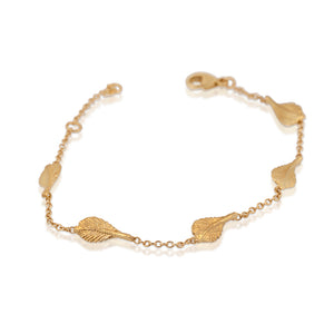 Handmade 14K Fine Jewelry Leaf Bracelet