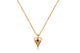 Heart pendant features 9 rubies in 14K yellow gold