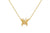 butterfly necklace in 14K yellow gold with white diamonds