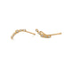 Marlene Ear climber in 14K yellow gold with 5 white round diamonds in each