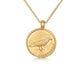 Guide me Libra pendant with raven shown in 14K yellow gold.