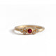 Yinna ring in 14K yellow gold with ruby and diamonds