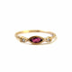 Soula Ring with Pink  Tourmaline and White Diamond