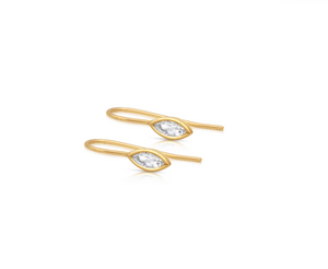 Harper earrings in 14K yellow gold with moonstones