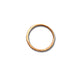 Top view  thin circle band In 14K rose gold with hammer texture all around