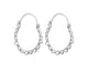 Lace Hoop Earrings in sterling silver