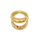 Kiss Me ring with the word LOVE spelled with stones inside. Opens with hinge.