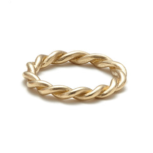 Our twist ring in 14K yellow gold
