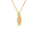 Lucia star pendant in 14K yellow gold and a white diamond (Copy)