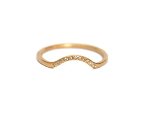 Sunrise Ring in 14K yellow gold and diamonds