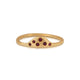 Sun Ring  in 14K yellow gold and rubies