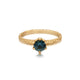 Marie Ring with Montana Sapphire center stone shown in 14K Yellow gold.