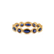 Sapphire Eternity Ring with 6 marquis and 6 round blue sapphires all around in 14K yellow gold