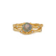 Seaweed Bud Opal center stone ring with seaweed band sold separately