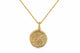 Pegasus Coin Necklace shown in 14K yellow gold
