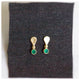 hannah earrings Shown in 14K Yellow Gold with gorgeous crysoprase