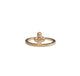 Our Anna ring in 14K yellow gold with 3 white round diamonds