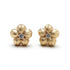 Gloria Flower Stud Earrings with White Diamond center