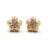 Gloria Flower Stud Earrings with White Diamond center