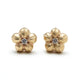 Gloria Flower Studs with White diamonds