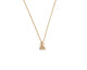 Bee necklace in 14K yellow gold with 3 white round diamonds in each wing
