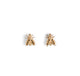 Bee Earring Studs Black Diamonds