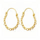 Lace Hoop Earrings in 14k yellow gold