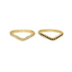 Natala ring set of 2 in 14k yellow gold with 15 white/black diamonds sold separately