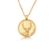 Guide Me Gemini Pendant with deer shown in 14K yellow gold
