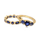 Essie Sapphire Ring Blue with Blue Sapphire Eternity Ring both in 14K Yellow gold.