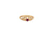 Anya ring in 14K Yellow gold with ruby center stone and white diamonds on top