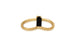 Our Matilda ring with Onyx black baguette stone in 14K yellow gold
