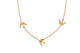 3 swallow necklace in 14K yellow gold