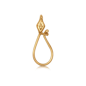 Our snake charm holder in 14K yellow gold