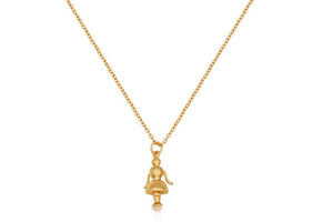 Our girl pendant shown in 14K yellow gold