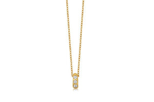 Large Lula bead measures approx 7.5mm x3mm and features 4 stones.  Shown in 14K yellow gold