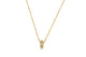 Small Lula bead with 3 round white diamonds in 14K yellow gold