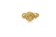 Guide Me Leo- Peacock Swivel Ring in 14k yellow gold showing zodiac