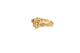 Guide Me Leo- Peacock Swivel Ring in 14k yellow gold side view