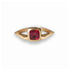 Square Tourmaline Hexagon Ring