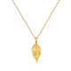 This precious leaf necklace is perfect for everyday wear shown in 14K yellow gold (Copy)
