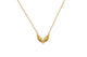 Lucky wing necklace in 14K yellow gold with white diamond