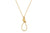 Our hand charm holder in 14K yellow gold with white diamonds