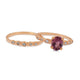 Desi ring in 14k rose gold with desi center stone rings sold separately