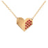 Ruby Origami Heart Pendant