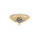 Jocelyn Gray and White Diamond Ring shown in 14K yellow gold.