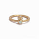 Ines ring in 14K yellow gold with opal and white diamonds