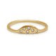 Sun Ring in 14K yellow gold and white diamonds